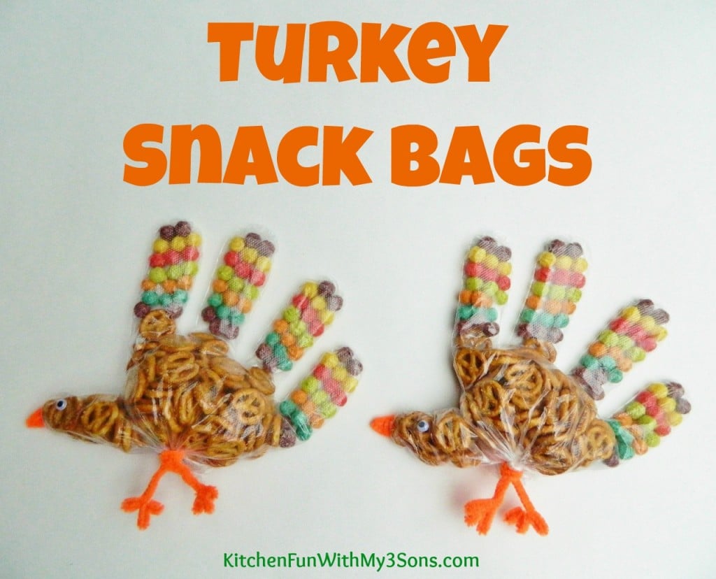 Thanksgiving Turkey Snack Bags for Class Parties at School!
