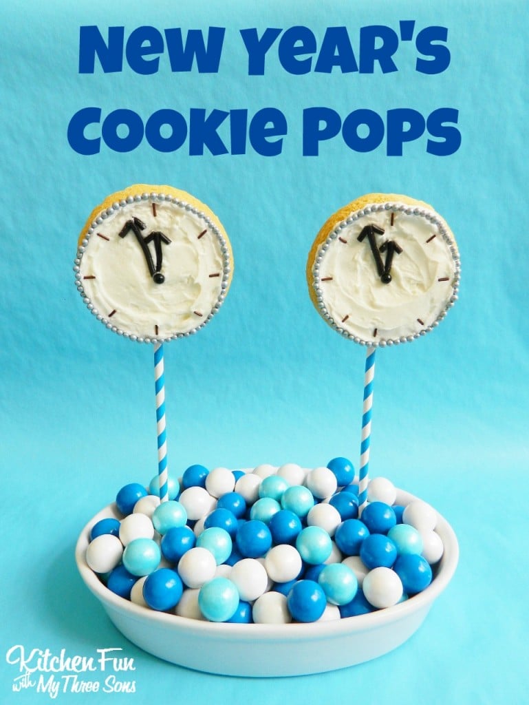 New Year's Cookie Clock Pops - Kitchen Fun With My 3 Sons