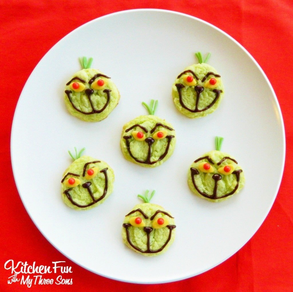 Easy Grinch Christmas cookies