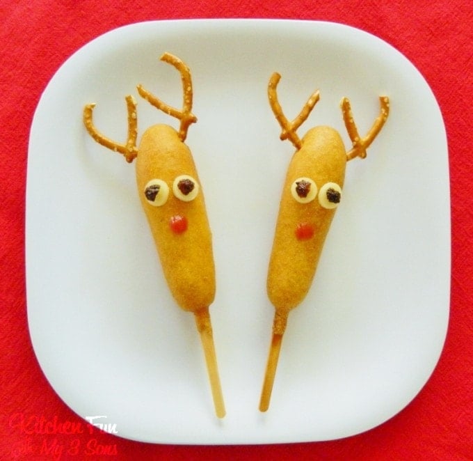 Rudolph the Red Nose Corn Dog Reindeer for Christmas!