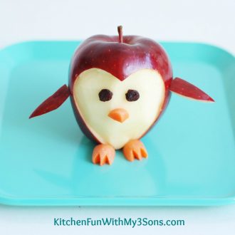 Penguin apple snack