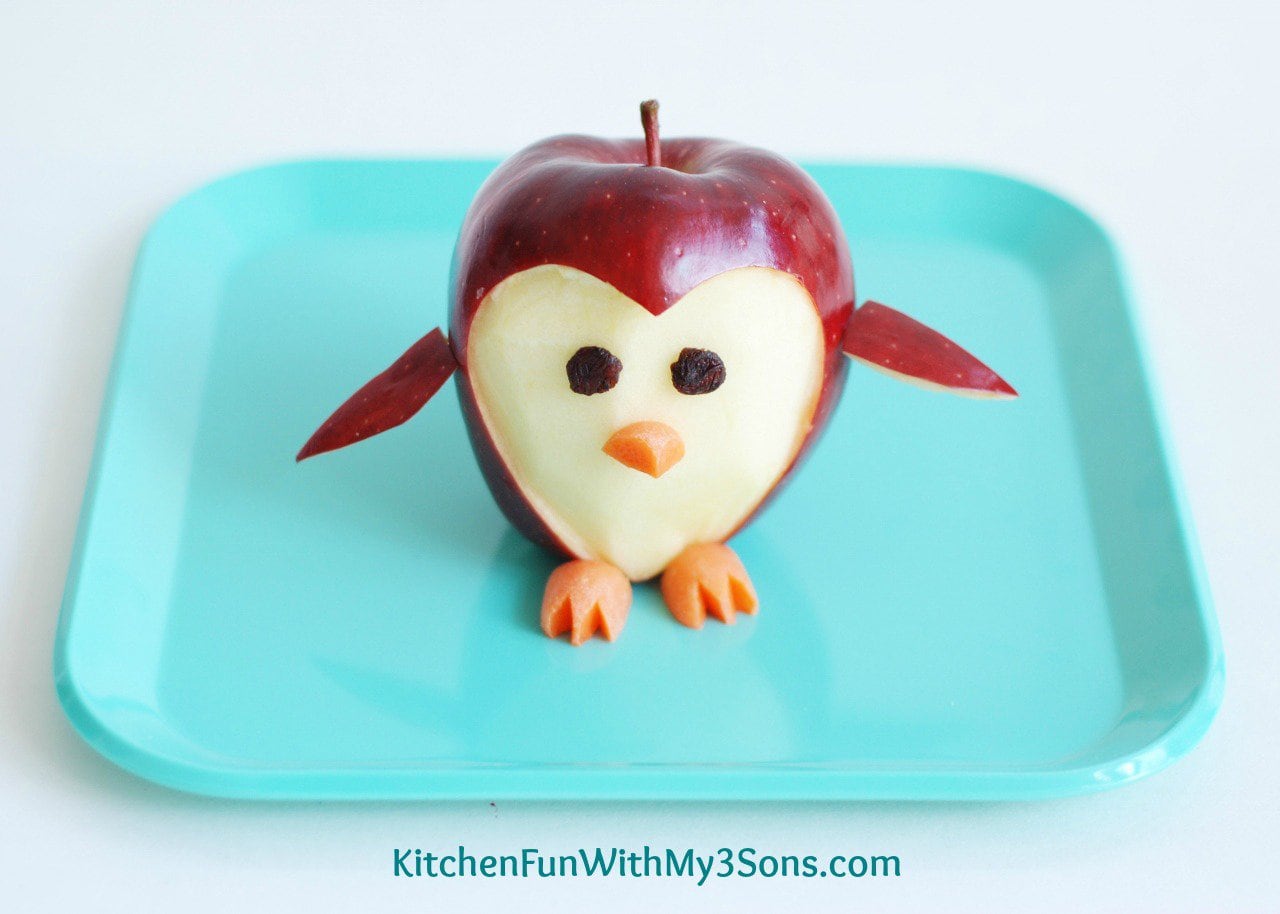 Penguin apple snack