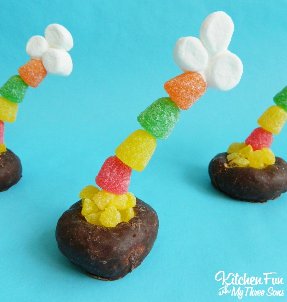 St. Patrick's Day Rainbow Pot of Gold Donuts
