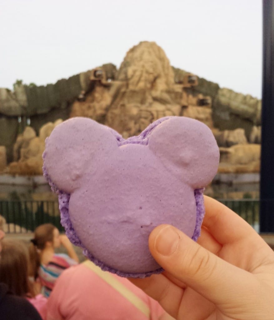We snacked on these fantastic Mickey Macarons before The Fantasmic!