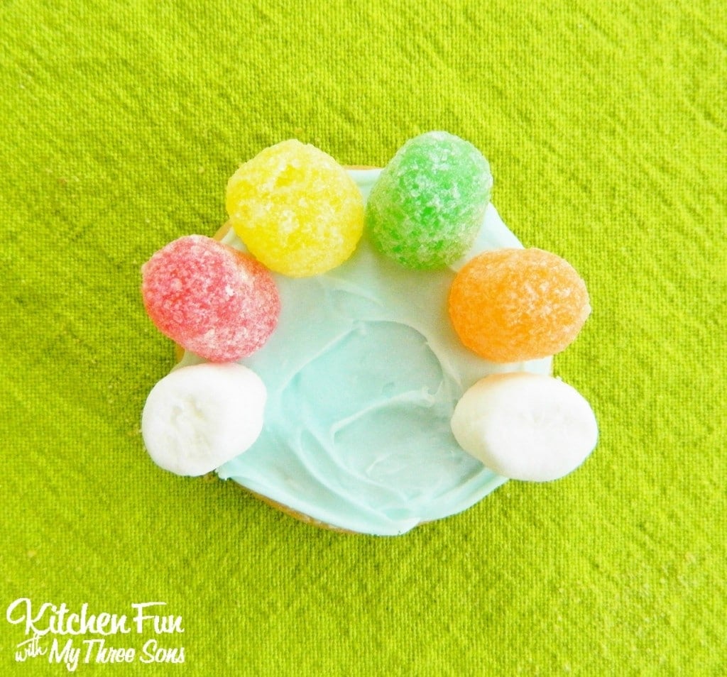 Easy Rainbow Gumdrop Cookies for St. Patrick's Day from KitchenFunWithMy3Sons.com