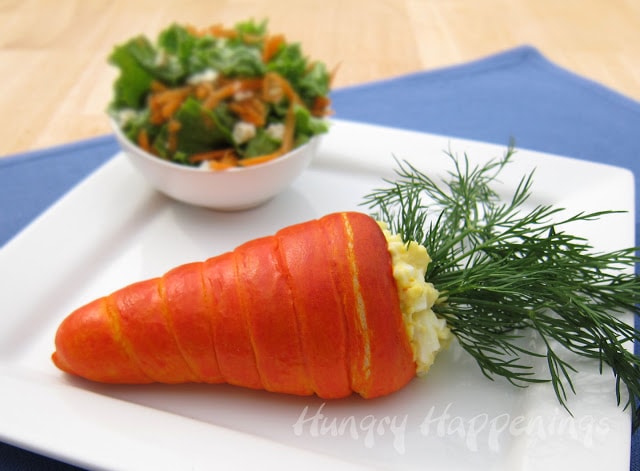 Carrot Crescent Filled with Egg Salad
