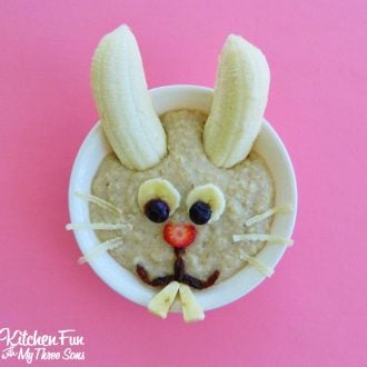 Easter Bunny Oatmeal Breakfast