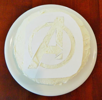 The Avengers Birthday Party Sprinkle Cake...takes minutes to make!