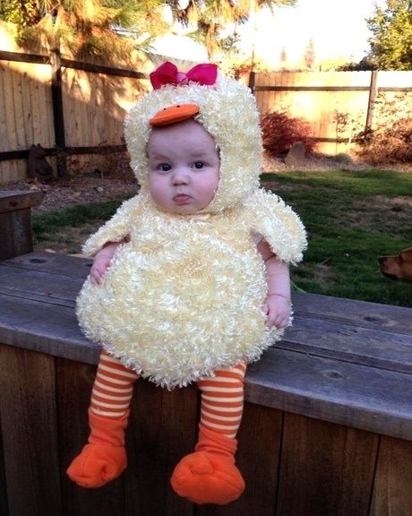 Homemade Baby Duck Halloween Costume