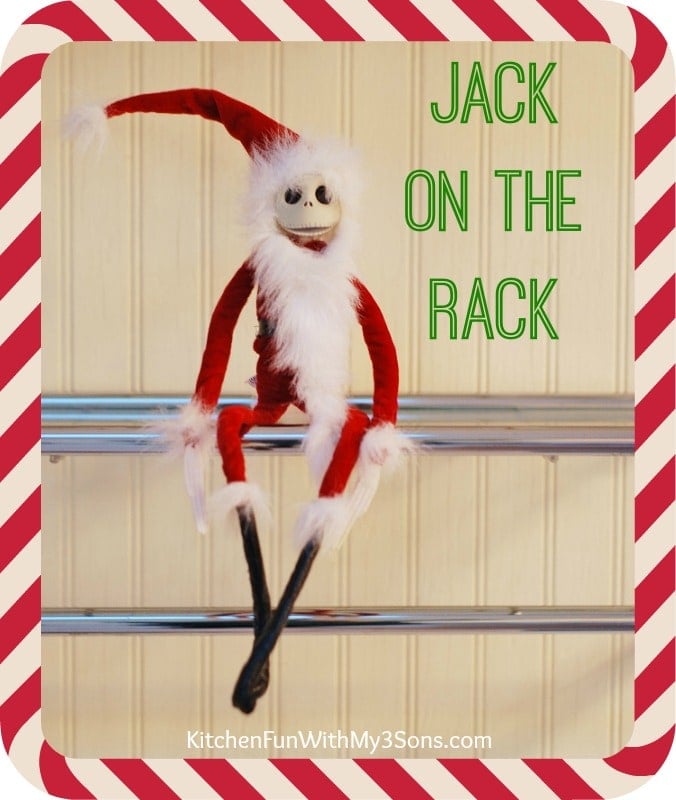 My boys love Nightmare before Christmas so we have Jack on the Rack instead of Elf on the Shelf! KitchenFunWithMy3Sons.com 