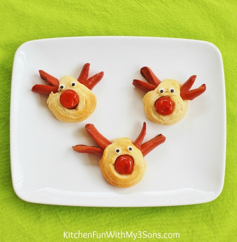 Rudolph the Red Nose Reindeer Hot Dogs for Christmas! 