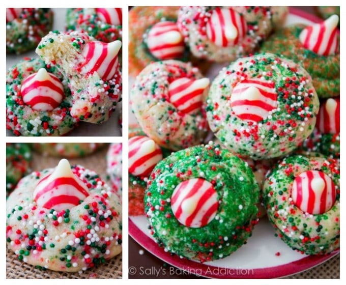 Candy Cane Kiss Cookies for Christmas!