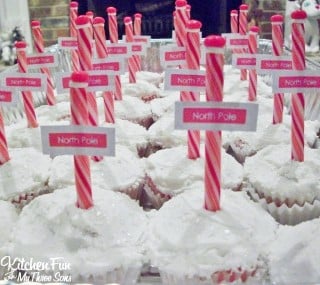 Christmas North Pole Cupcakes from KitchenFunWithMy3Sons.com