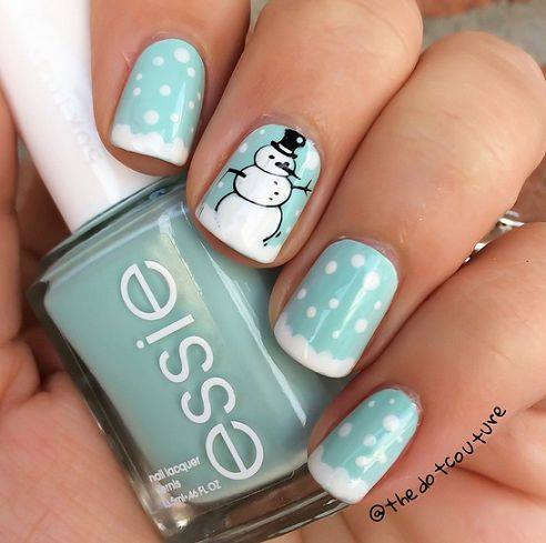 Snowman Nails for Christmas