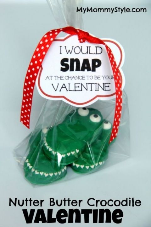 Crocodile Nutter Butter Valentine's for Kids