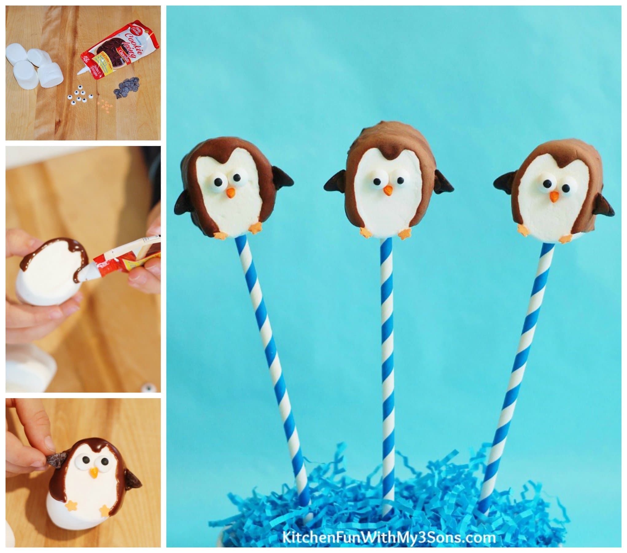 Easy Marshmallow Penguin Pops