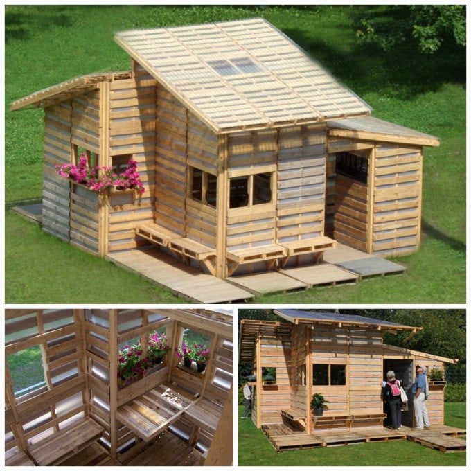 DIY Pallet House that you can make for $85 bucks!