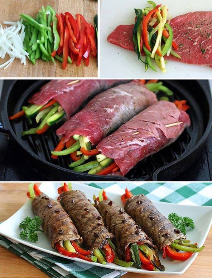 Balsamic-Glazed Steak Rolls Recipe