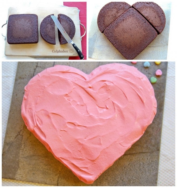 Easy Valentine's Day Heart Cake