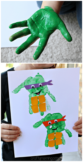 Teenage Mutant Ninja Turtles Handprint Art