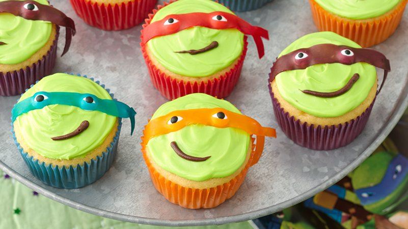 Easy Teenage Mutant Ninja Turtle Cupcakes