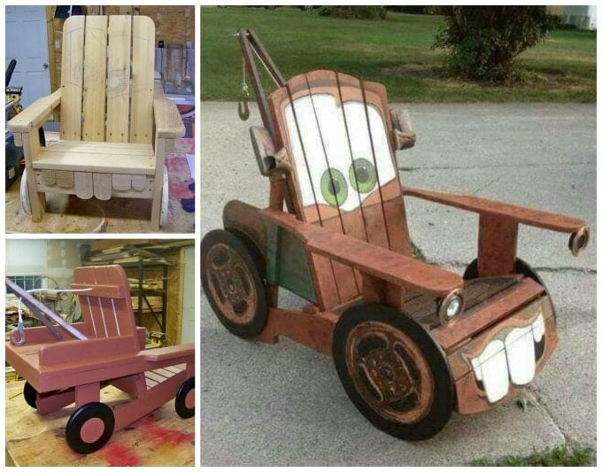 DIY Tow Mater Adirondack Chair 