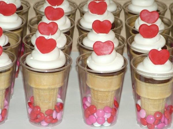 Valentine Cupcake Cones