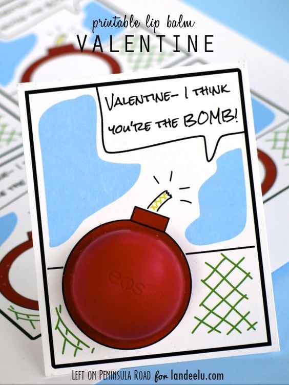 "You're The Bomb" Lip Balm Valentine
