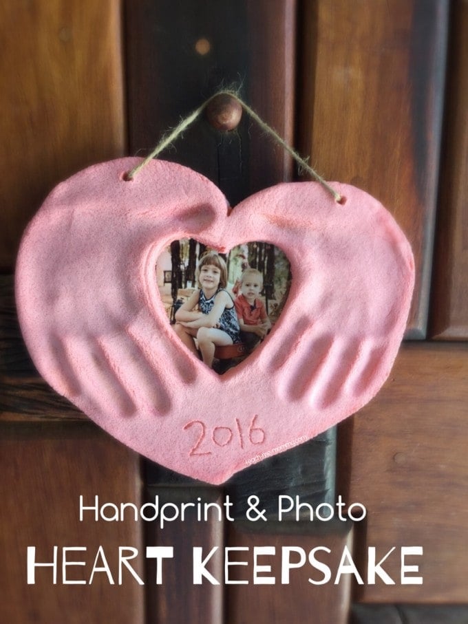 Valentine Handprint & Photo Heart Keepsake