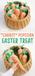 Popcorn Carrot Treat Bags - Easter Snack for Kids!