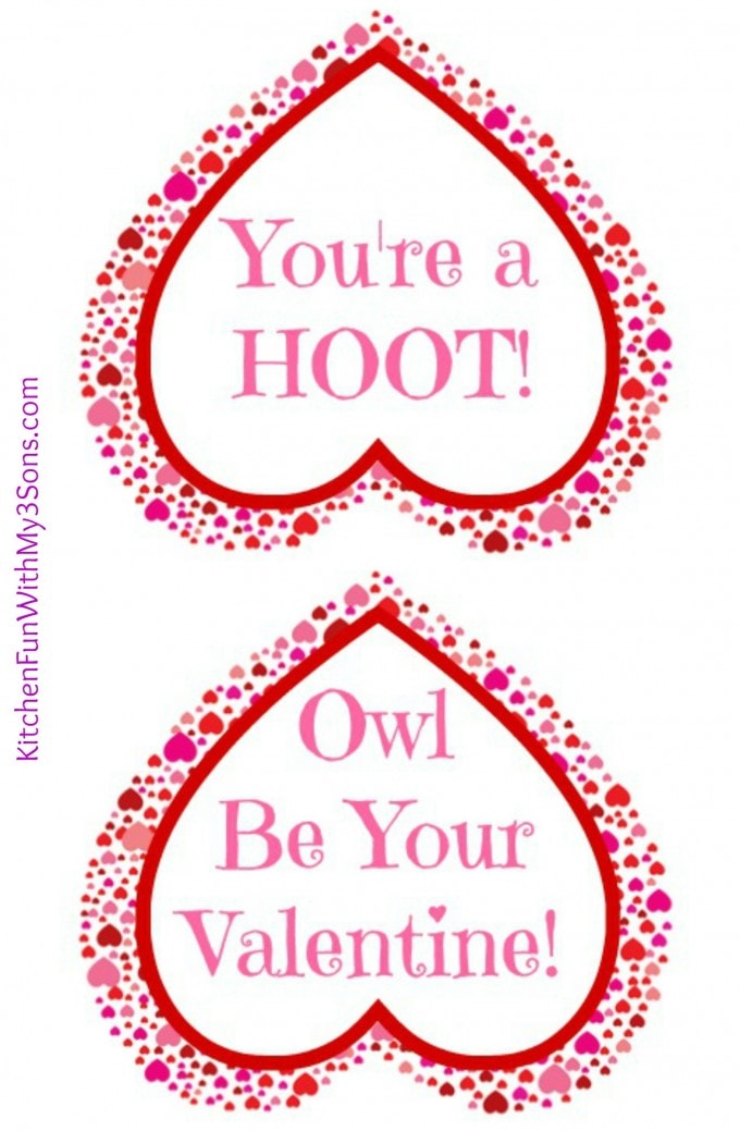 Valentine Owl Craft Paper Treat Bags With A Free Printable Kitchen 