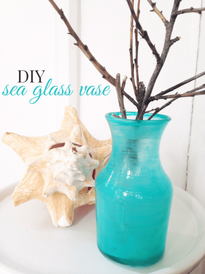 DIY Sea Glass Vase