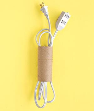 Organize Cords in Toilet Paper Tubes & other Home Organization ideas!