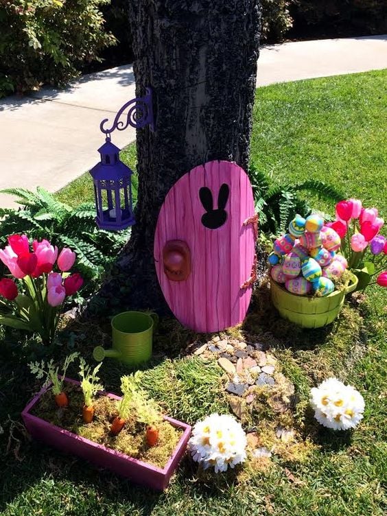 Easter Bunny Foam Garden Door Craft...so cute!