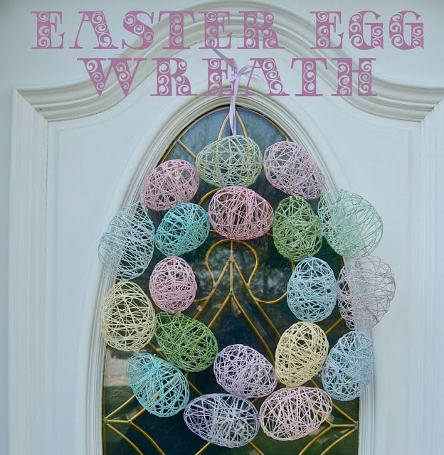 DIY String Easter Egg Wreath