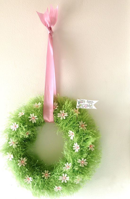 DIY Spring Grass Wreath