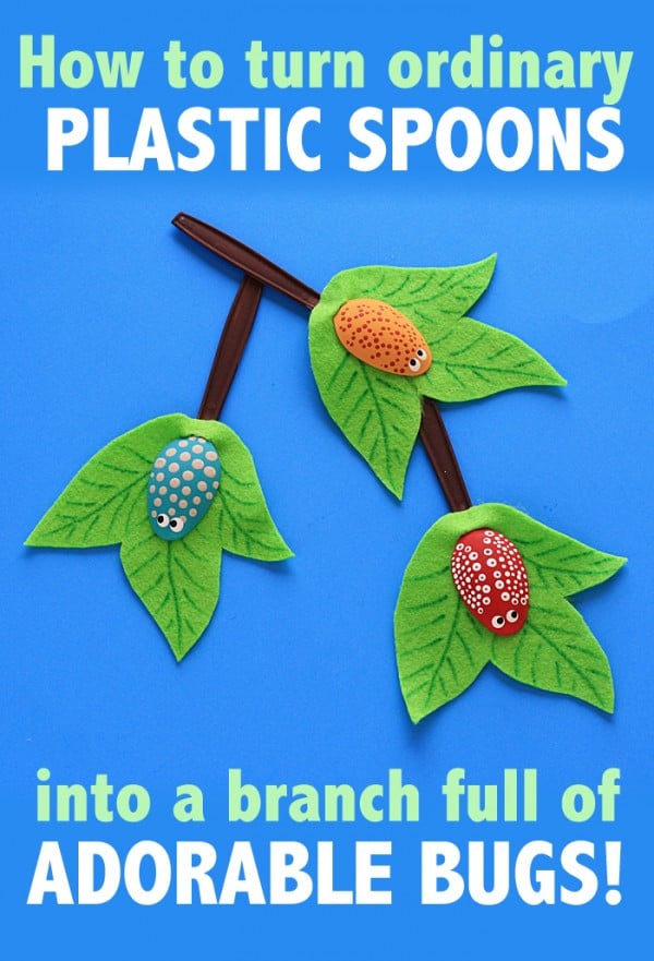 Bugs on a Branch Plastic Spoon Craft for Spring!