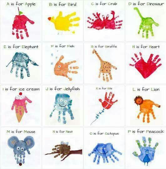 Hand Print Alphabet Handprint Crafts Baby Crafts Foot - vrogue.co