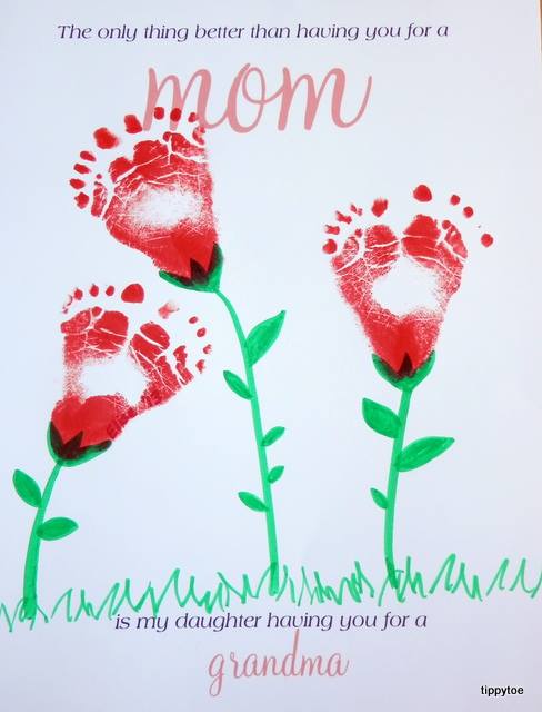 Footprint Flowers for Mother's Day