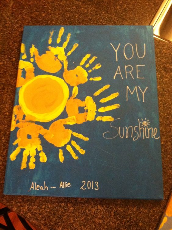 You Are My Sunshine Handprint Kids Art