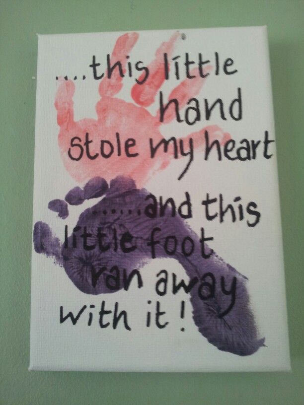 This Little Hand Stole My Heart and this Little Foot Ran Away With It....adorable Handprint & Footprint Art Ideas!