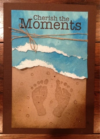 Beach Sand Footprint Paper Art....awesome Hand & Footprint Art Ideas!