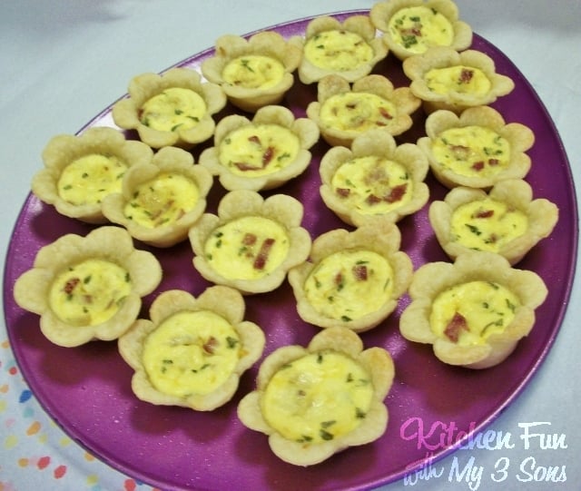 Easy Flower Quiches for Spring Brunch from KitchenFunWithMy3Sons.com