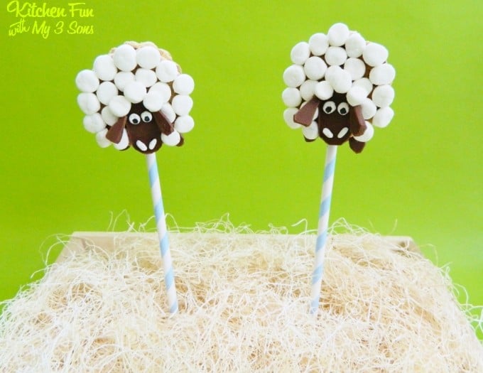 S'mores Sheep Pops from KitchenFunWithMy3Sons.com