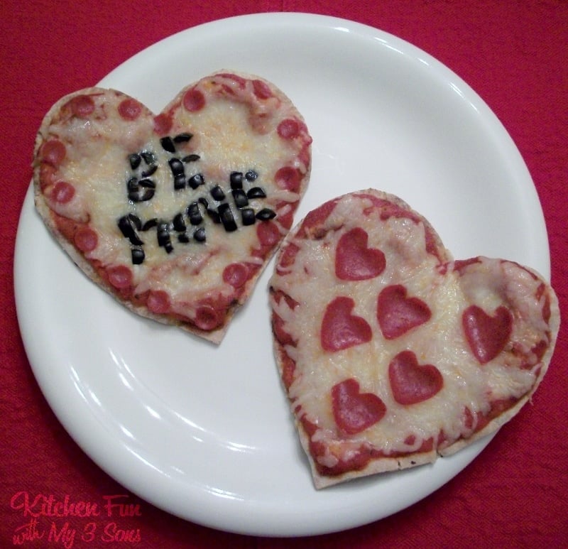 Valentine Heart Pita Pizza