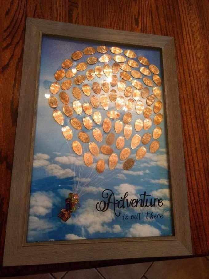 A pressed penny from everywhere in Disneyland, and then framed! Love this idea! ❤️