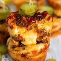Easy Cheeseburger Puffs are the perfect handheld snack for lunch, after school snack or even for game day! Zesty beef, gooey cheese and loads of flavor!