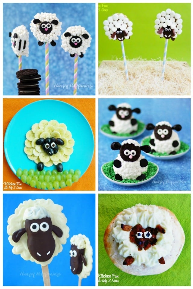 Sheep shaped treats are perfect for Easter or a farm themed party. 