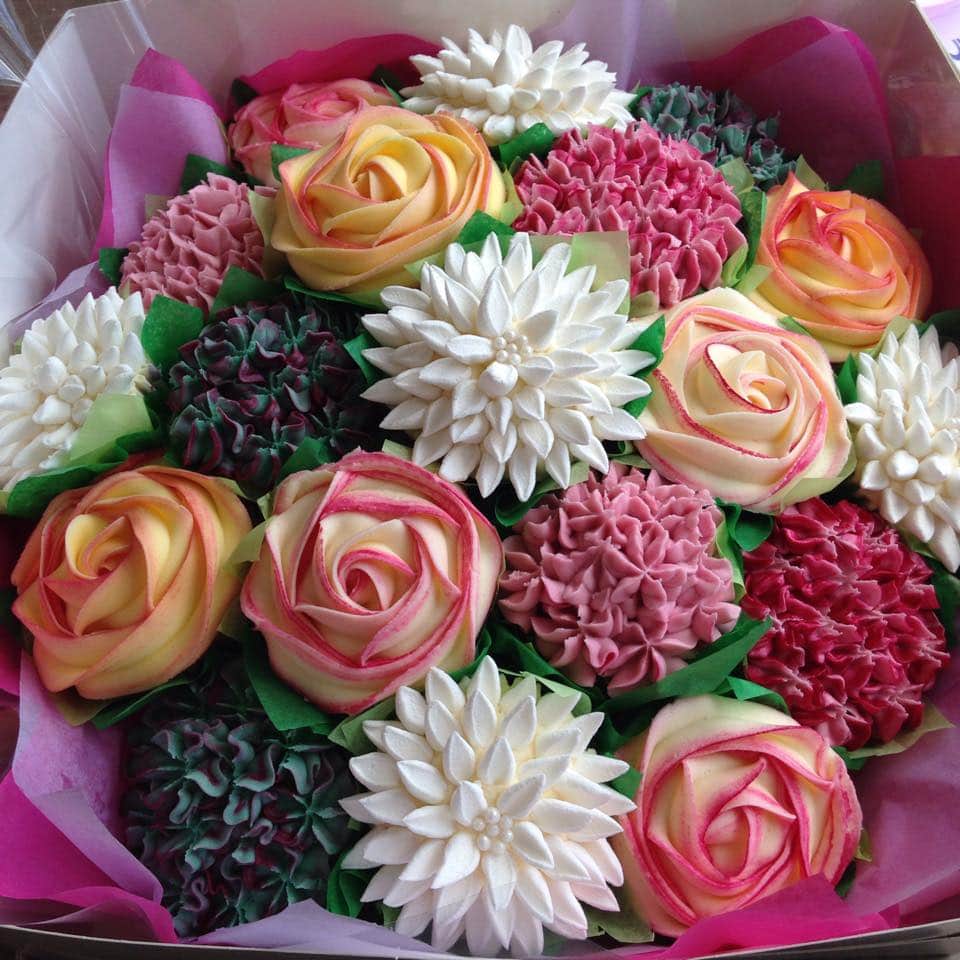 Flower Bouquet Cupcakes...Over 20 of the BEST Cupcake Ideas for Parties & Bake Sales from KitchenFunWithMy3Sons.com