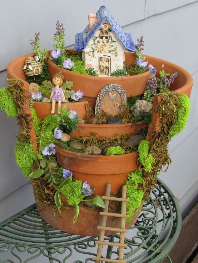 Broken Pot Fairy Garden